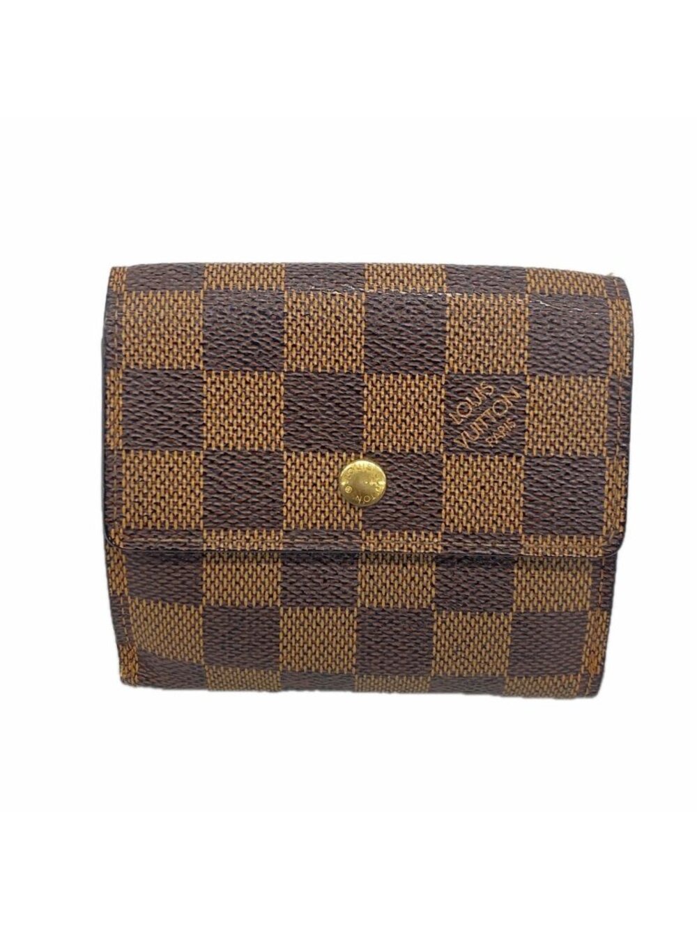 Louis Vuitton Trifold Wallet Damier Porte Monnaie Billets Cartes Credit Ebene